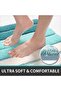 Ultra Absorbent Microfiber Bath Mat, Fast-Drying Non-Slip TPR Bottom Shower Floor Rug, Washable at 30 Degrees, Green, 50x80cm - 2