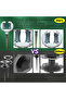Three garden hose guides with top rollers for guiding garden hoses around plants and bushes. - 3
