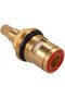 Brass ceramic disc faucet valve replacement, 1/4 turn 1.27 cm, suitable for bathroom and kitchen faucets (1 pair, hot and cold). - 2