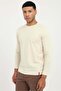 Beige Basic O-Neck Men's Long Sleeve T-Shirt - 2