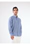 Men's Regular Fit Button-Down Collar Long Sleeve Indigo Shirt - 2