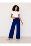 Elastic Waist Lace-Up Loose Comfortable Patterned Wrinkled Trousers
