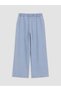 Lcw Petite Blue Elastic Waist Wideleg Women's Jean Trousers - 6