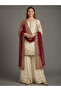 Maroon Fendy Silk Embroidered Sharara Set - HRT8527-Maroon-Size:2XL-44-Inches - 3