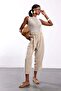 Cream Sequined Knitwear Blouse 4287 - 3