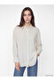Lcw Modest White Striped Women's Shirt