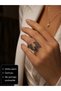 Adjustable Phoenix Motif Antique Silver Color Women's Ring