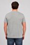 Men Crew Neck Short Sleeve Brand Logo T-Shirt, Light Grey - 4