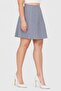 Women Textured Mini Skirt, Sage Blue - 3