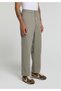 Relaxed Fit Mid-Waist Straight-Leg Men's Beige Trousers - 4
