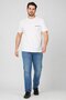 Men Crew Neck Short Sleeve Brand Logo T-Shirt, Off White - 3