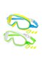 A two swimming goggles for children and teenagers aged 3 to 15, featuring anti - fog, UV protection, wide vision range, and waterproof design...