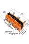 Self-centering mortise and tenon jig - drill guide finder - self-centering mortise and tenon jig for woodworking (orange) - 2