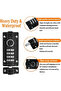 Black door bolt set (2 pieces), with 4-digit combination lock, 120mm - 2