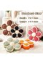Soft Floor Cushion - Flower-shaped Decorative Cushion for Sofa or Bed (45 cm, Brown) - 4