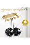 Upgraded Modern Double-Base Wall-Mounted Toilet Paper Holder (Brushed Gold SUS304) - 3