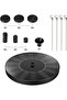 1.4W Bird Bath Solar Fountain Pump with 4 Fixed Holders & 6 Nozzles, Freestanding Solar Panel Submersible Water Pump for Pond Backyard Patio - 5