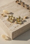 Yellow Color Flower Motif Shiny Bijouterie Earrings - 5