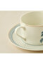 Palm Tree Print 4-Piece Bone China Cup and Saucer Set - 200 ml - 3
