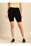 Black Knit Viscose Blend Cycling Shorts - 2