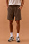 Jacquard Textured Men's Shorts – Regular Fit Elastic Waist Shorts