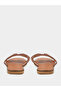 Brown H-Strap Flat Sandals - 4