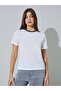White Regular Fit Round Neck T-Shirt - 3