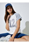 White Regular Fit Raglan Sleeve T-Shirt