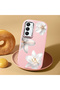 Samsung Galaxy A25 Compatible Case Camera Protector Pink Silicone Couple Phone Case with Floral Pattern - 2