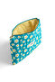 Turquoise Daisy 13 Inch Laptop and Tablet Sleeve |   Quilted Organizer Bag Water Repellent Fabric - 4