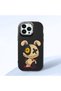 iPhone 14 Pro Compatible Case Camera Protector Black Silicone Couple Phone Case Character Patterned