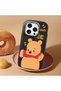 iPhone 16 Pro Max Compatible Case with Camera Protection Black Silicone Couple Phone Case with Bear Pattern - 2