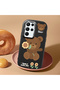 Samsung Galaxy S22 Ultra Compatible Case Camera Protector Black Silicone Couple Phone Case Bear Patterned - 2