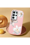 Samsung Galaxy S23 Ultra Compatible Case Camera Protector Pink Silicone Couple Phone Case with Floral Pattern - 2