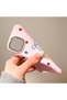 iPhone 14 Pro Max Compatible Case Camera Protector Pink Silicone Couple Phone Case with Bear Pattern - 4