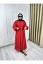 Z-929 Guipure Fabric Waist Belt Detailed Dress - 2