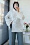 Premium Chinese Buttoned Linen Blouse with Side Slits - White