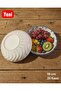 Kase Sunum Makarna& Salata Diet Round Plate 19 cm 2 Pieces Tile Pattern - 2