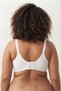 Women's White Cotton Wire-Free Sponge-Free Gathering Seamless Non-Marking Bra + Sleep Band Gift - 2