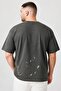 Men Crew Neck Short Sleeve Embroidered Logo T-Shirt, Grey - 4
