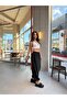 Women's Shalwar Trousers with Elastic Waist and Cuffs, Flowing Modal Fabric - 5