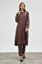 Stone Embellished Plus Size Suit - Mink - 4