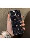 حافظة هاتف متوافقة مع هاتف iPhone 12 Pro Max مصنوعة من السيليكون بحافة صلبة وخلفية صلبة ونمط القمر والنجمة - 3