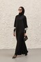 Vildan Appliqué Embroidered Black Robe - 2