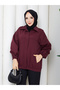 Rubber Detailed Front Patched Hijab Jacket Rc3137 - 7