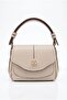 Leather Look Hand and Shoulder Bag with Cover Mink Arm203