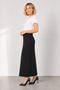 Women's Straight Cut High Waist Long Skirt 149-721-Black - 2