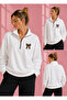 Leopard Bow Printed Half-Zip Stand Collar Sweatshirt - 5