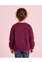 Girls Maroon Floral Embroidered Sweatshirt - 4