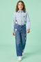 Hello Kitty & Friends Print Wide Leg Jeans with Button Closure - 2